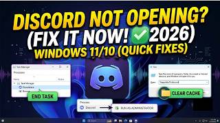How To Fix Discord Not Opening on PC Windows 11/10 (✅2026 Quick Fix )