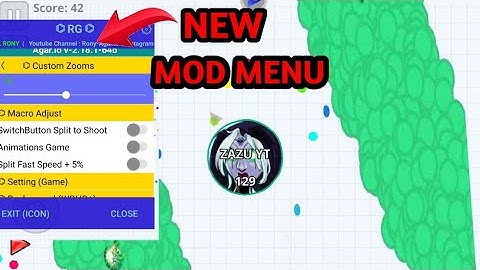 FREE NEW AGARIO MOD MENU 2.18.1 |ROAD TO 500subs | Agar.io mod menu | Zoom + macro | rony mod menu