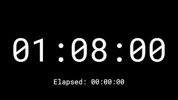 68 Minutes Countdown Timer Clock With Elapse Time and Loud Alarm In The End (HD - 1080p)