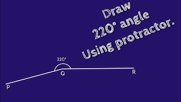 How to draw 220 degree angle using protractor.make 220 degree angle using protractor. shsirclasses.
