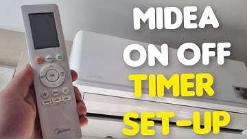 How to SET Timer MIDEA Air Conditioner ON OFF timer setup