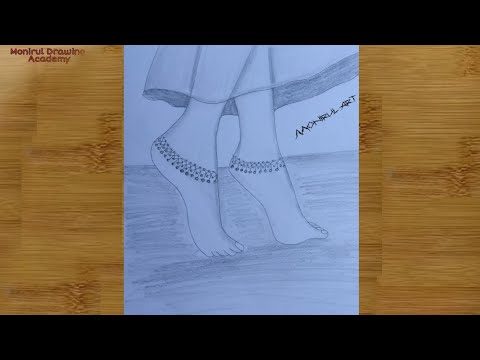 How to draw a girl's legs with anklets__pencil sketch for beginner ...