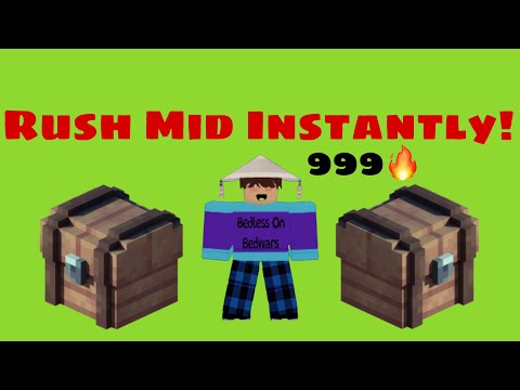 The best way to rush mid in skywars! (Roblox Bedwars)