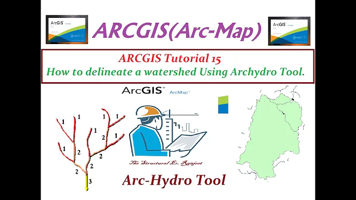 ARCGIS Tutorial 15 How to delineate a watershed Using Archydro Tool