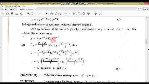 Solution of Homogeneous differential equation when roots are real and distinct//ODE//M.Adnan Anwar