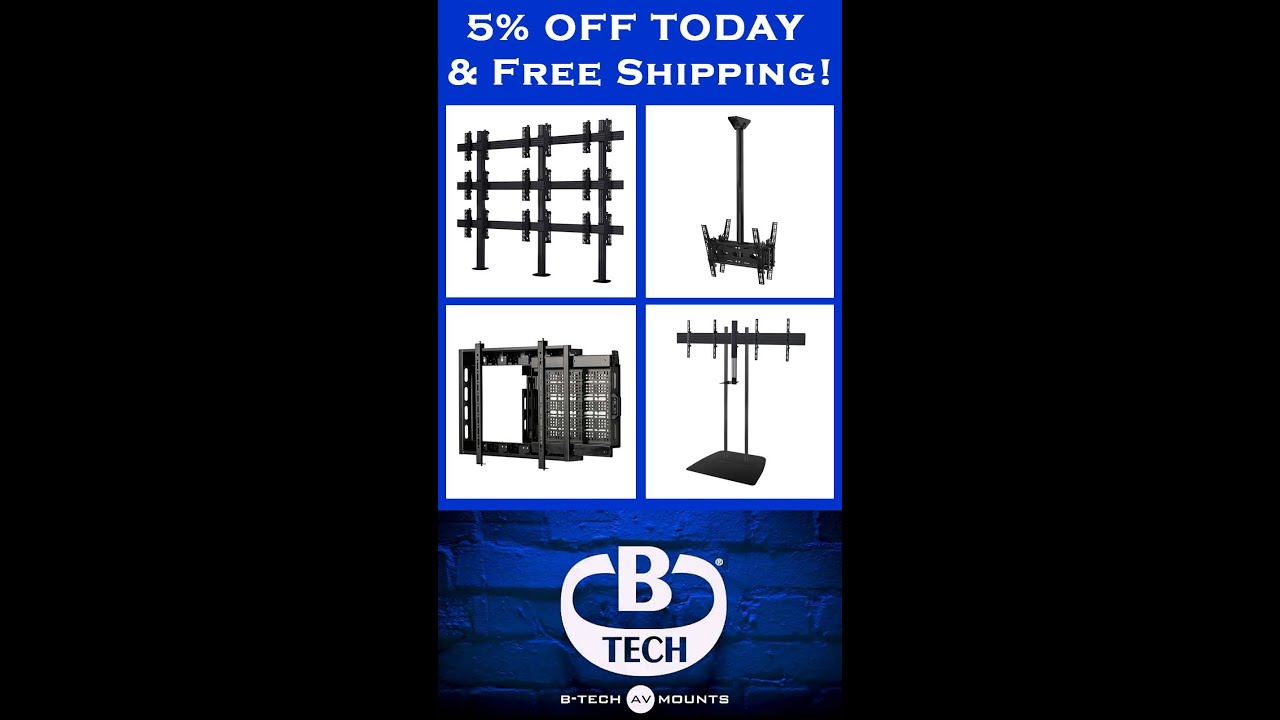 B-Tech AV Mounts for sale at DisplayThisWay.com - YouTube
