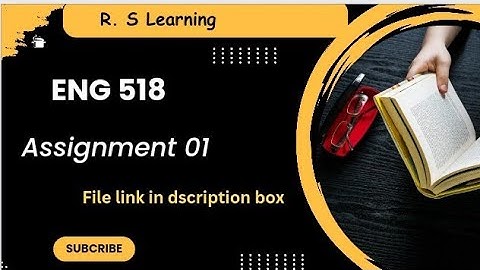 ENG 518 Assignment SOLUTION 2024 💯CORRECT SOLUTION #Eng518 RSLEARNING #exams