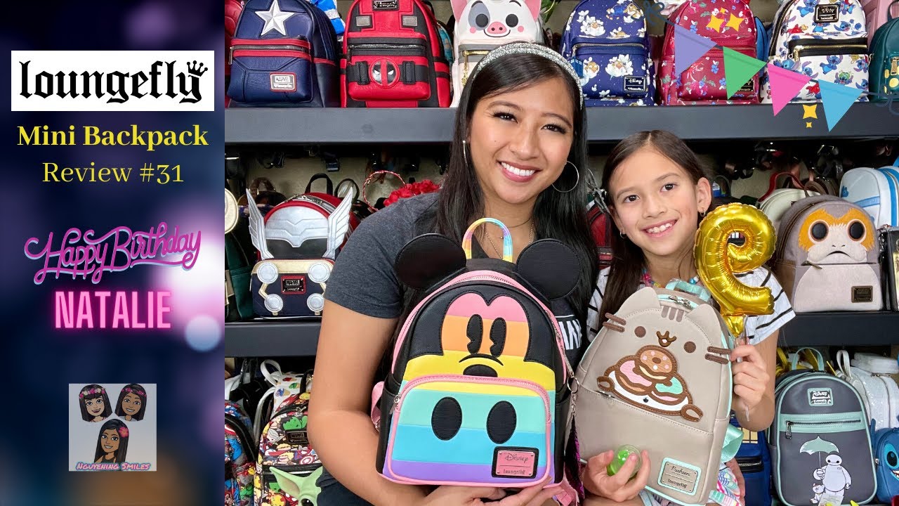 31 mini backpack EXCLUSIVE RESTOCK: Loungefly Gilmore Girls Chilton Uniform W 9 x H 10 x D 4.5 Wipe clean Get ready to channel cosmic cuteness with the Loungefly Disney Lilo and Stitch Zodiac Glow in the Dark All Beachy Mini Backpack