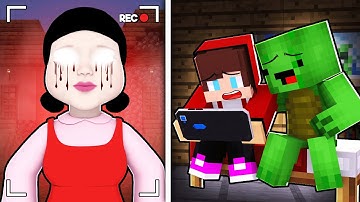 JJ and Mikey Got SQUID GAME on a Hidden Camera in Minecraft! - Maizen
