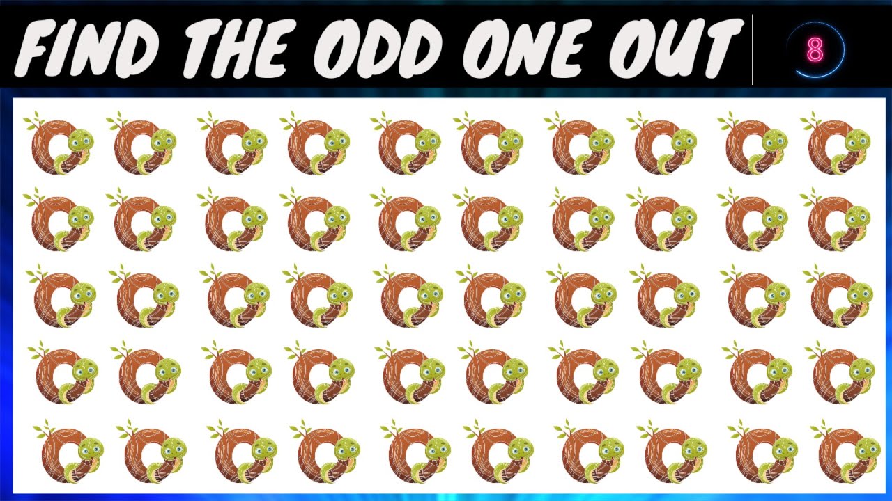 Can You Find The Odd One Out Numbers and Letters | Odd Emoji out | Eye ...