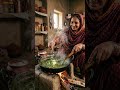 Cooking Fresh Gajri Saag in a Traditional Village