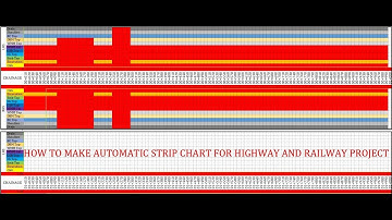 AUTOMATIC HIGHWAY STRIP CHART| ROAD STRIP CHART | How to make Strip chart for highway project| Excel