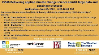 Congress 2022 - 13060 - Delivering applied climate change science amidst large data and contingent