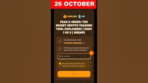 FEAR & GREED: THE SECRET CRYPTO TRADING TOOL EXPLAINED! | PART 1 OF 5|MEMEFI | Memefi New Video Code