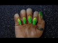 Starry Neon Nail Art 💛💚✨ | Stamping Nail Art | Neon Pigment Powders with Regular Nail Polish