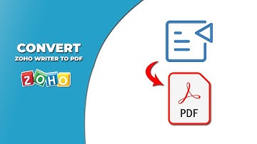 How to convert Zoho Writer to pdf