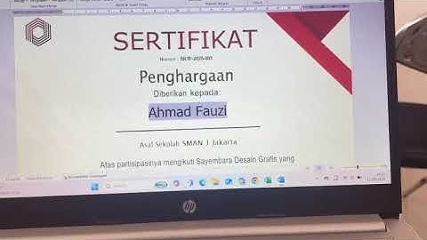 Tutorial membuat sertifikat dengan cepat menggunakan Excel dan word