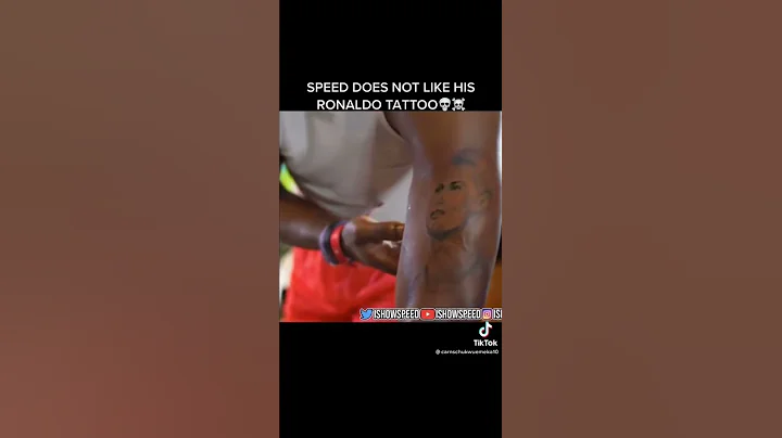 Speed reacts to his new cr7 tattoo #cr7 #ishowspeed #speed #tattoo #cr7tattoo