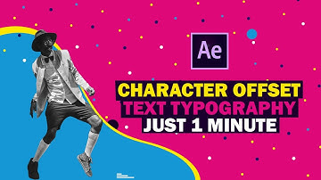 After Effects Text Typography -  character offset text animation in after effects just 1 minute