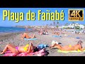 Playa de faab  beach walk tour tenerife spain december 2021 4k