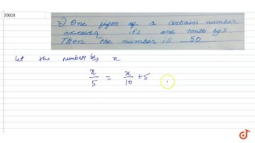 one fifth of a certain number exceeds it