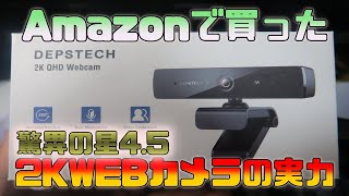 滅茶苦茶 高評価!? DEPSTECH  2K Webカメラ 簡易レビュー【比較 Amazon リモート会議】