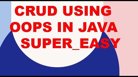 CRUD using opps in JAVA #java #intellij #crud #oops #anicod #coding #programming