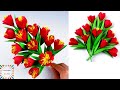 Easy and Beautiful Paper Flower - DIY Paper stick Flowers -   Handmade Craft