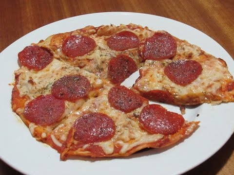 Pepperoni Pan Pizza On Low Carb Wrap