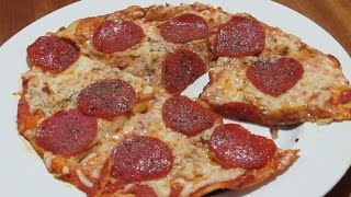 Pepperoni Pan Pizza On Low Carb Wrap