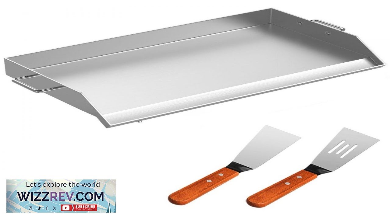 VEVOR Stainless Steel Griddle 36" x 22" Universal Flat Top Rectangular Plate BBQ
