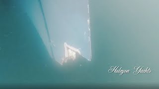 Hallberg Rassy 49  Damaged by Orcas (Killer Whales) off the Coast of Spain