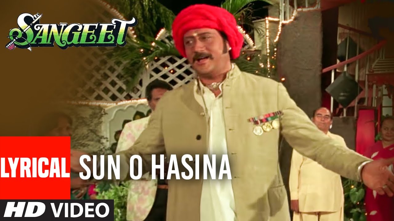 Sun O Haseena Kajal Wali Lyrical Video Song  Sangeet  Jolly Mukharjee Jackie ShroffMadhuri Dixit