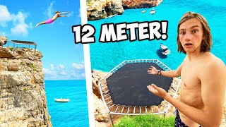 TRAMPOLIN vs RIESEN KLIPPE! (XXL Klippensprünge auf MALLORCA!)