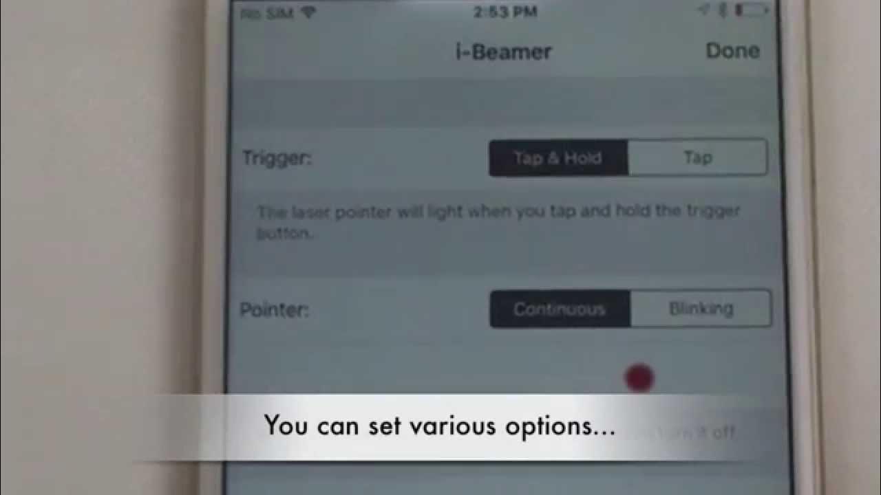iBeamer Laser Pointer App Demo on iPhone YouTube