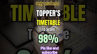 Best timetable for Study |to score 98% |#shorts #shortsfeed #study #motivation #studytips