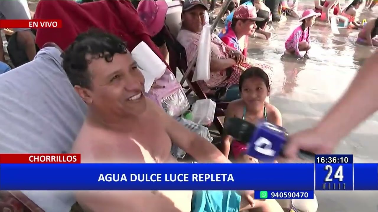 Playa Agua Dulce de Chorrillos luce totalmente abarrotada en el último domingo de enero