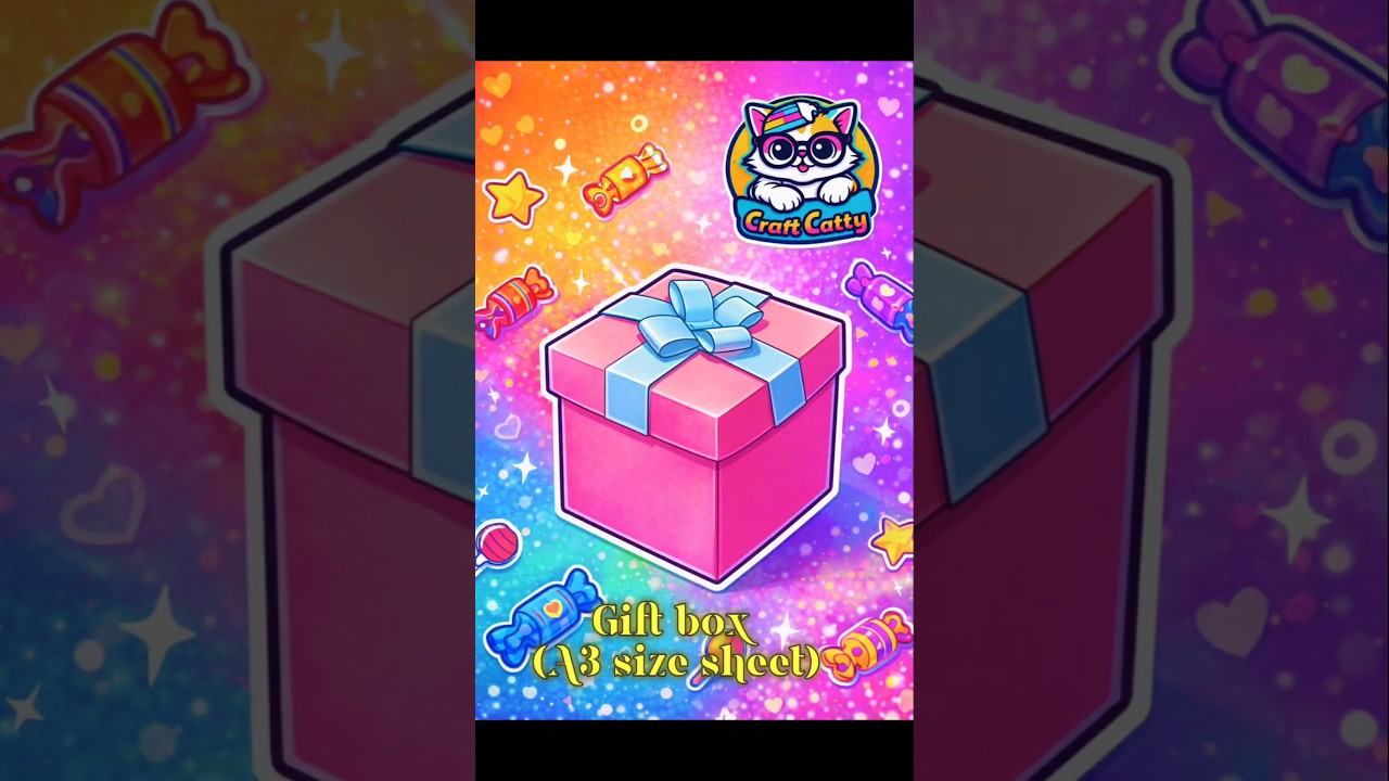 “A3 Sheet se Gift Box Banaya 🎁 | Easy & Beautiful Paper Craft 😍” 