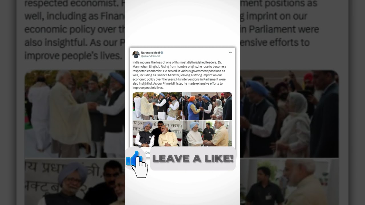 PM Modi expressed grief over the demise of former Prime Minister Dr. Manmohan Singh | 