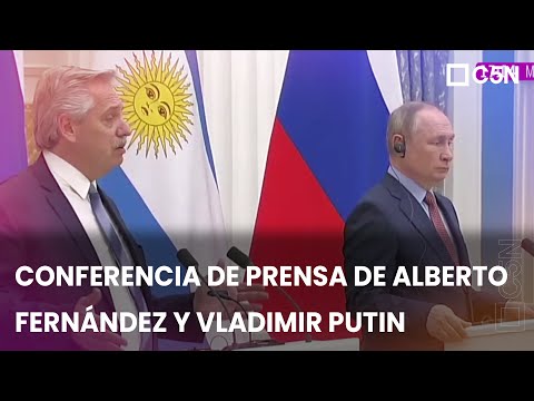 GIRA de ALBERTO FERNÁNDEZ en RUSIA: CONFERENCIA de PRENSA JUNTO a VLADIMIR PUTIN