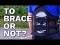 When should I brace for lower back pain and how long do we don a brace #backbrace#lowbackpain