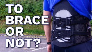 When should I brace for lower back pain and how long do we don a brace #backbrace#lowbackpain