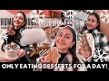 EATING *Christmas Edition*  DESSERTS ALL DAY 🎄 GIRL Vs FOOD