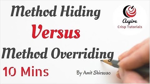 C# .net - 004 Method Hiding vs Method Overriding