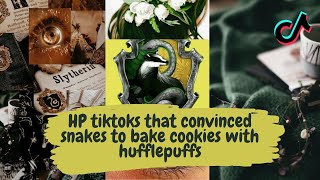 ⚡ HP tiktoks that convinced snakes to bake cookies with hufflepuffs 🍪