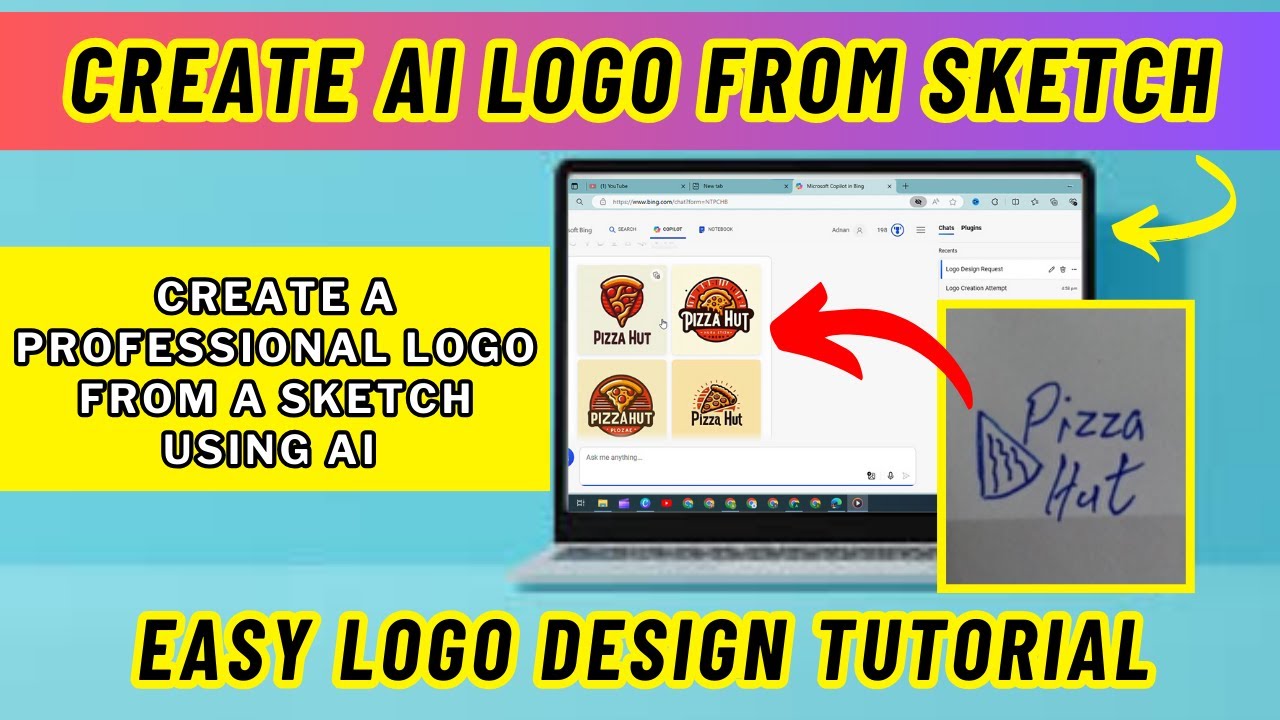 How to Create a Professional Logo from a Sketch Using AI | Easy Logo ...