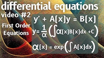 First order linear equations -- Differential Equations 2