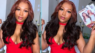 Mane Concept Brown Sugar Skinbond Lace Human Hair Style Mix 13x2x6 Lace Part Wig BSSB220 LACE CUT 01