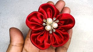 DIY: How to Make a Cloth Flower |Kapde ka Phool Banane Ka Tarika |Flower Making With Cloth