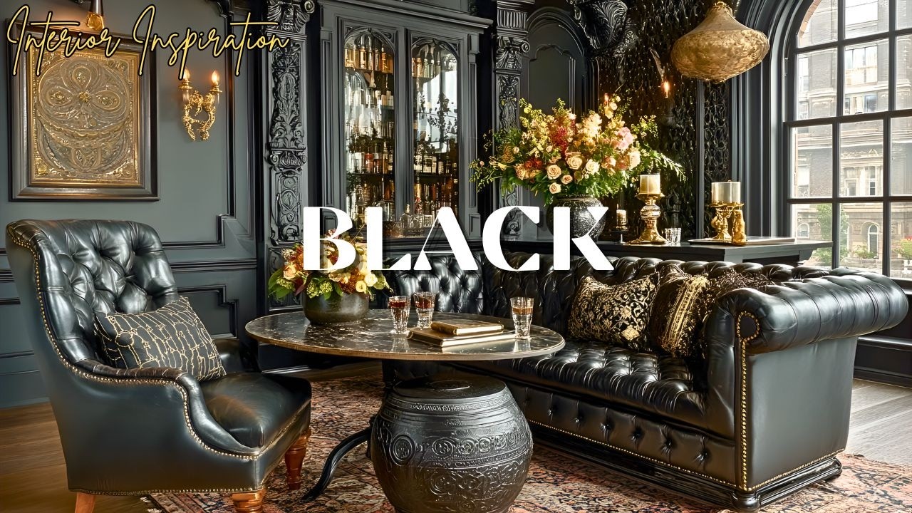Black Luxury Interior Design Trends 2026 | Dark Monochrome Elegance Ideas
